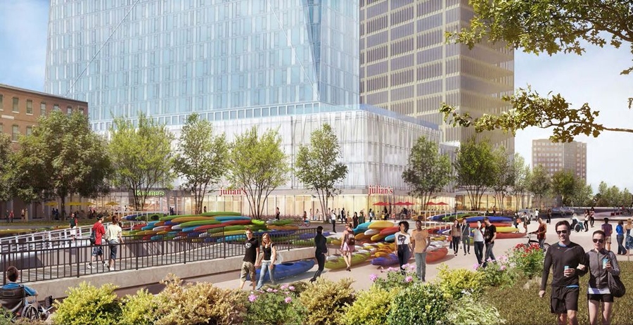 A rendering of Broad Canal Way