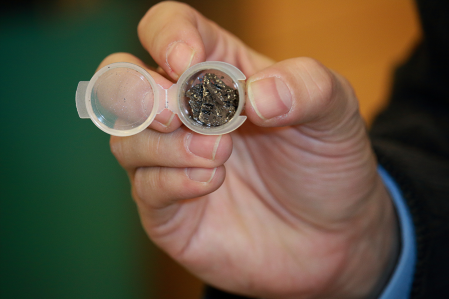 High-quality graphite used to create graphene in Associate Professor Pablo Jarillo-Herrero’s lab comes from a mine in India.