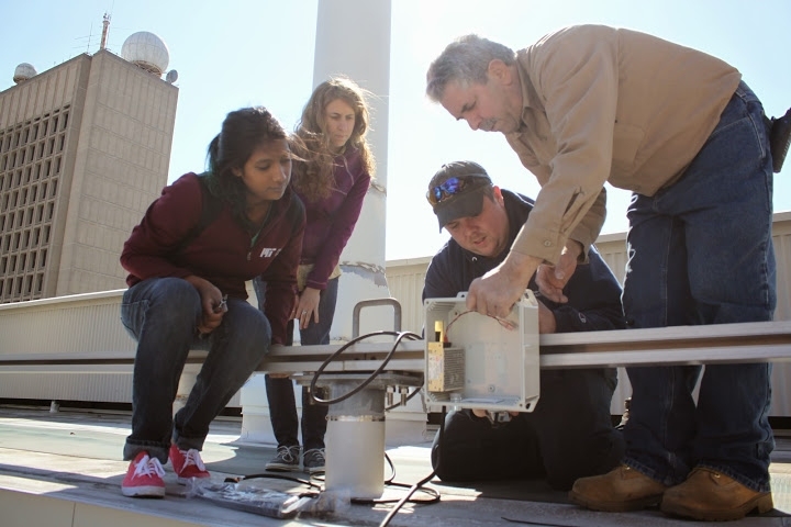 Civil and Environmental Engineering capstone class installs their low-cost CLARITY air quality sensors on campus last year.