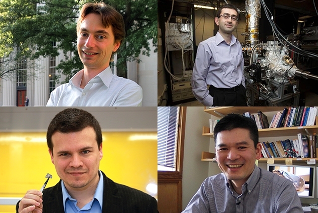 Newly tenured faculty in the MIT School of Science: (clockwise from top left) Laurent Demanet, Nuh Gedik, Shuhei Ono, Pablo Jarillo-Herrero