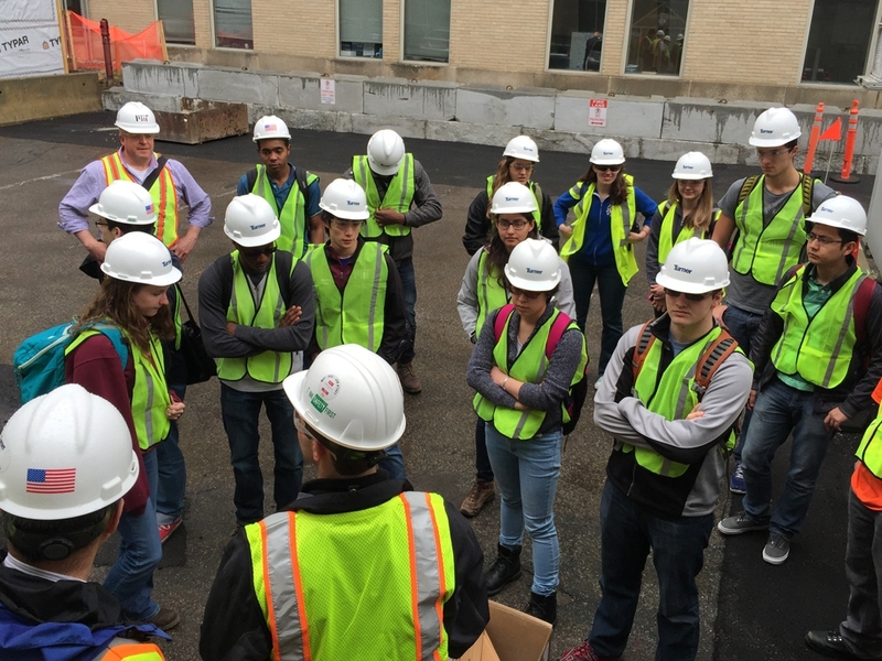 Students from 1.011 prepare for their site tour.