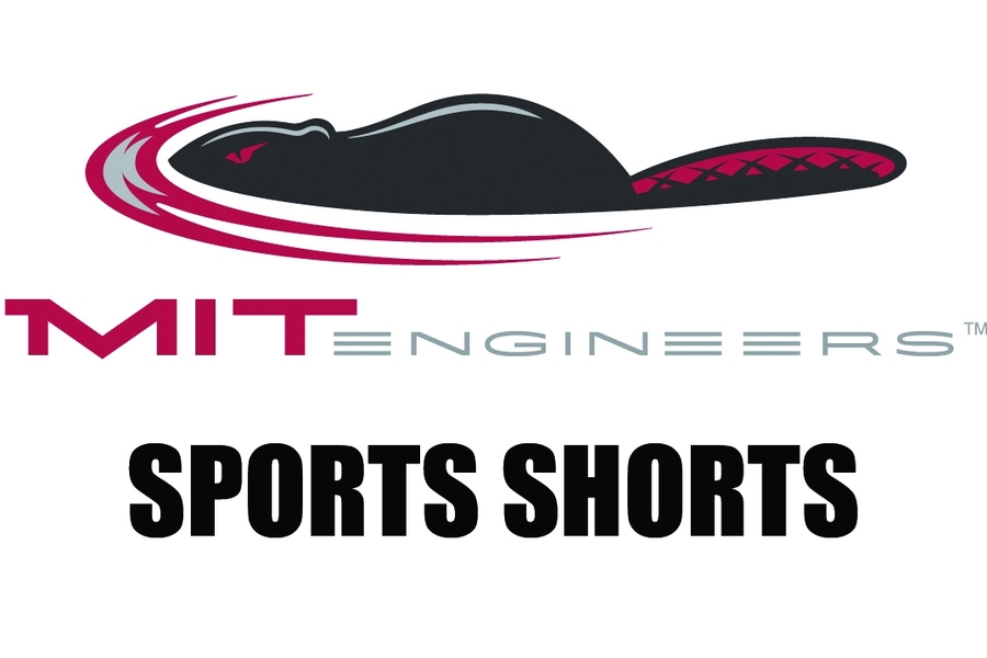 MIT Engineers beaver logo and "Sports Shorts" 
