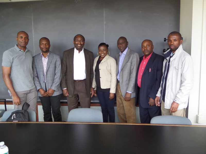 Left to right: Chigbo Mgbemene of the University of Nigeria; Adamu Zungeru Murtala of the Federal University of Technology in Nigeria; MIT professor of electrical engineering and computer science and MIT-ETT faculty director Akintunde Ibitayo Akinwande; Francisca Onaolapo Oladipo of Nnamdi Azikiwe University in Awka, Nigeria; Jonathan Gana Kolo of the Federal University of Technology in Nigeria; N...