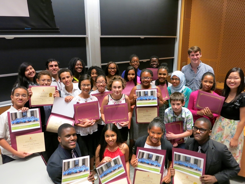 Level 3 students pose with their instructors at the STEM Final Ceremony at MIT.