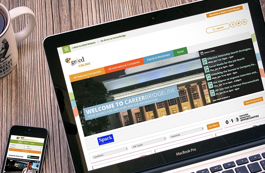 CareerBridgeLink on phone and laptop