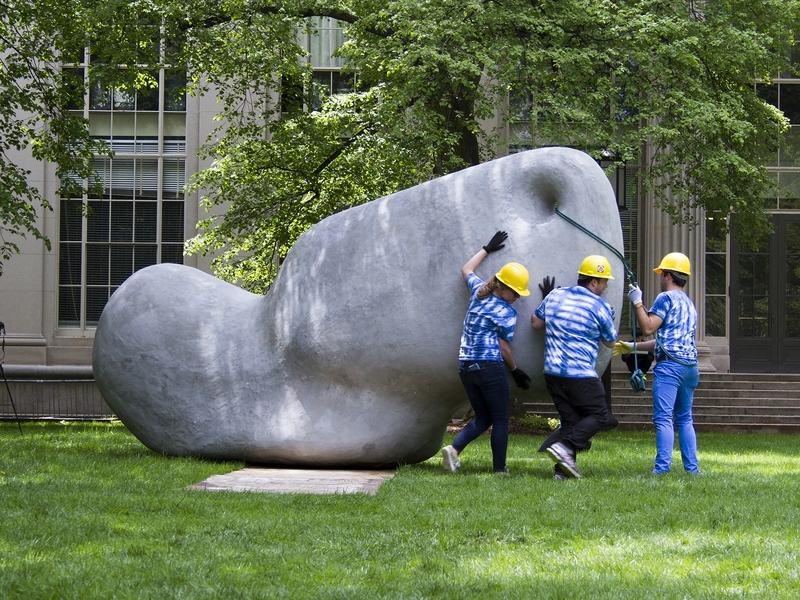 Combining modern computation rigor with ancient stone architecture, students constructed and raised a 2,000-pound megalith. "It weighed more than a car, and yet you could move it with a fingertip," says Brandon Clifford, a lecturer in architectural design who co-led the cross studio.