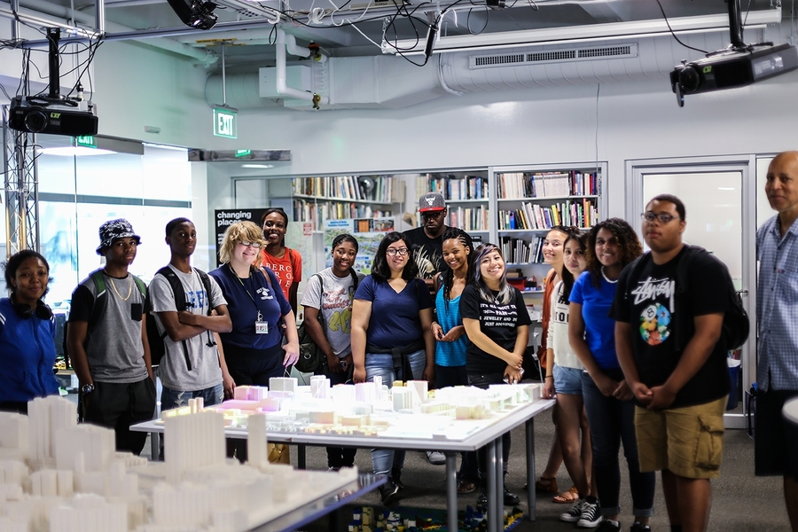 The Lower Roxbury CityScope model was built with the assistance of MLK Summer Scholars.