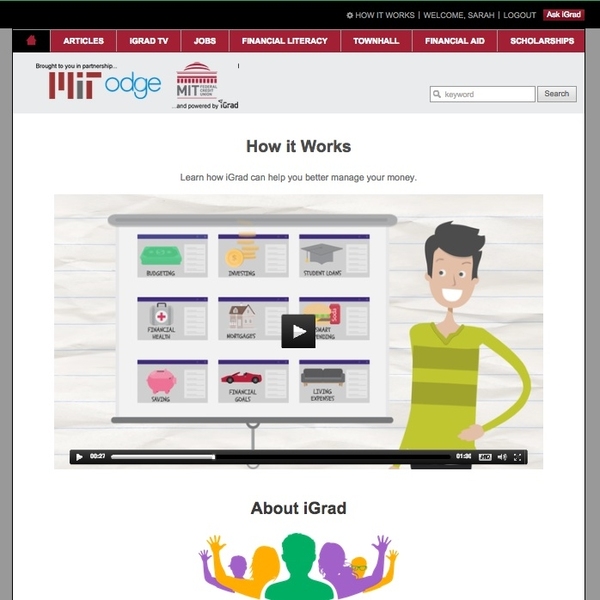 View of the new iGrad financial literacy online portal.