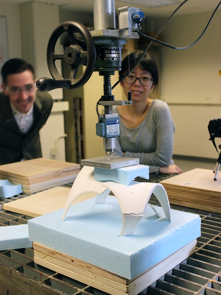 In another cross-studio course titled Un-Flat Inevitabilities, students examined the soaring concrete shells of Felix Candela and 20th-century architects, then worked to reconcile architectural design with the practicalities of structural engineering.