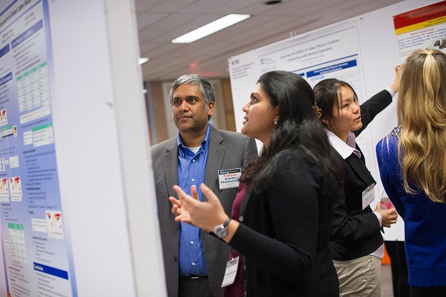 Workshop attendees presented their research at a poster session.