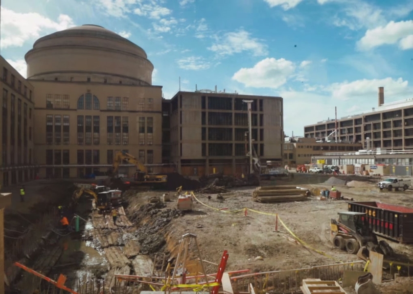 MIT.nano site, as seen from Building 16