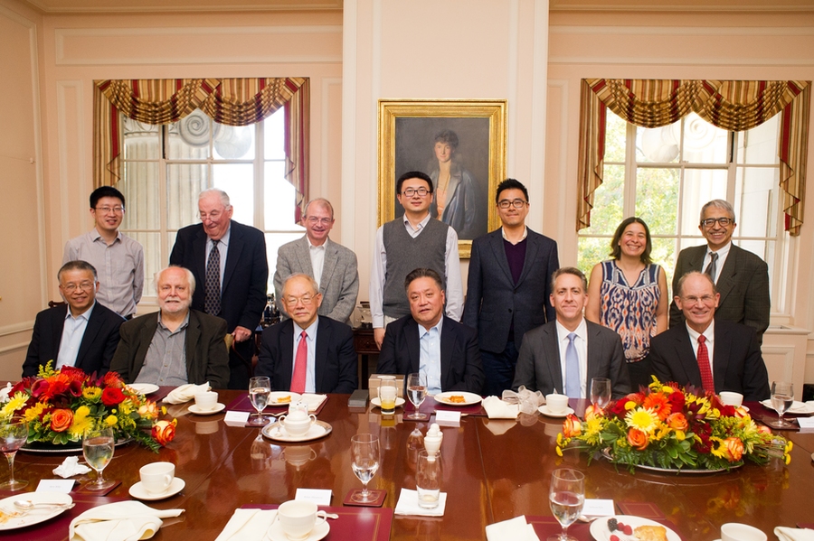 Standing: (l-r) Associate Professor Nicholas Fang; Professor Emeritus Borijove B. Mikic; Nam P. Suh Professor Seth Lloyd; Associate Professor Xuanhe Zhao; Assistant Professor Jeehwan Kim; Professor Anette “Peko” Hosoi; Quentin Berg Professor of Mechanics Rohan Abeyaratne. Seated: (l-r) MechE department head Professor Gang Chen, Carl Richard Soderberg Professor of Power Engineering Neil Pappala...