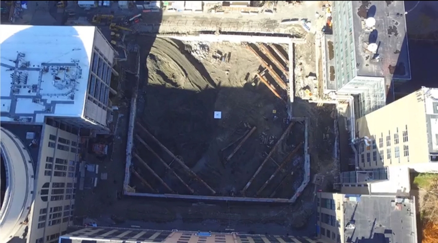 MIT.nano excavation: The view from above.