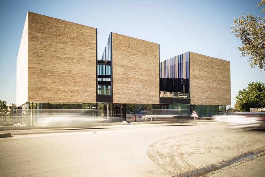 The recently completed Byblos Town Hall and Alphabet Museum designed by Hashim Sarkis Studios.