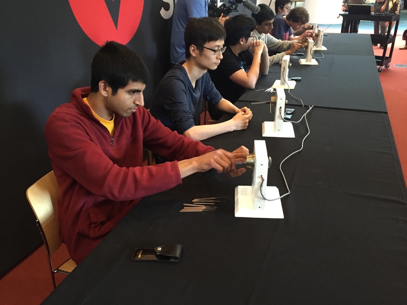 Students competed in challenges such as lock-picking and password-breaking as part of the 24-hour hackathon.