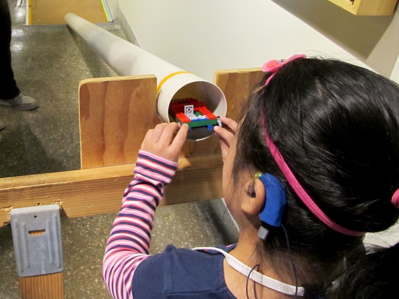 A student puts her car to the second test: the distance test.