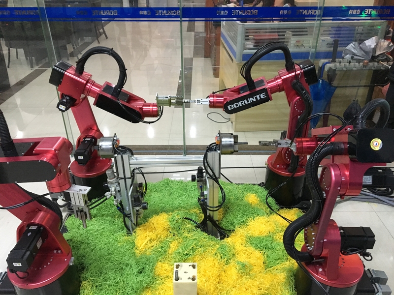 Demonstration of robotic arms at Borunte
