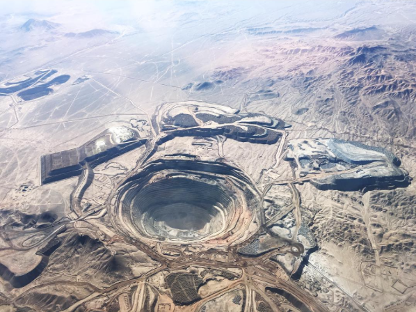 A Chilean mining operation seen from the air