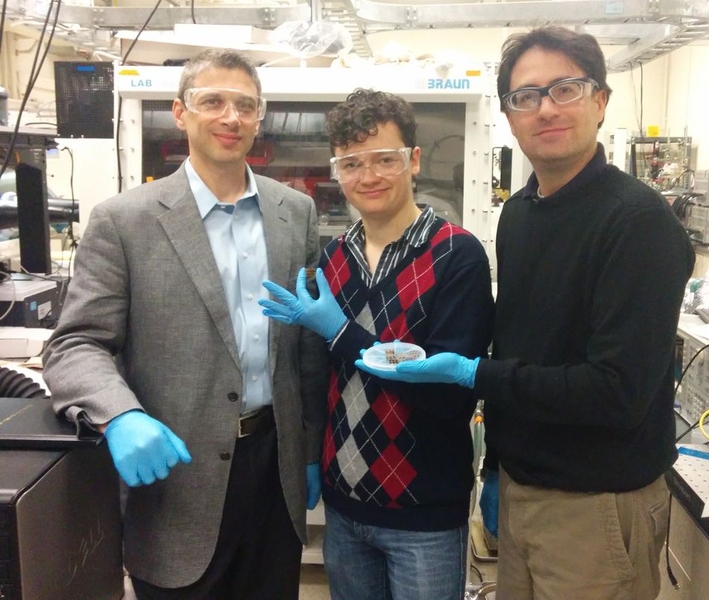 Left to right: Jeffrey Grossman, Brent Keller, Nicola Ferralis