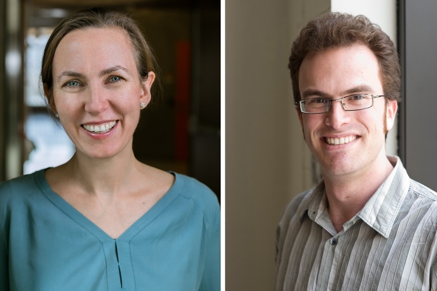 Katharina Ribbeck (left) and Jesse Thaler