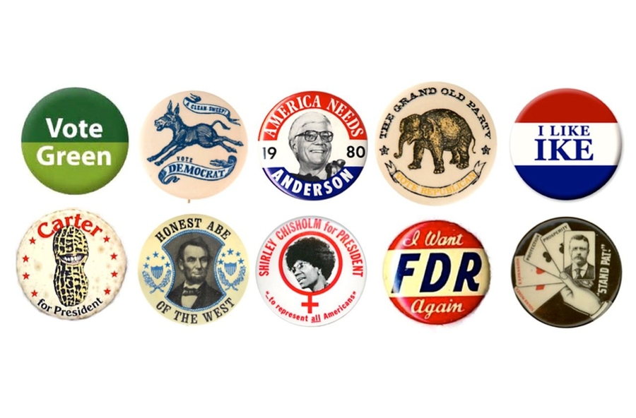 Vintage campaign buttons