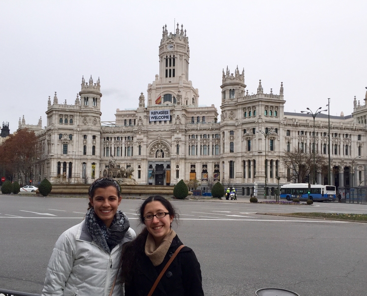 Allison Kaslow with senior Eva de la Serna in Spain