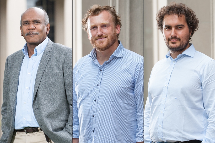 Department of Civil and Environmental Engineering professors (l-r) Elfatih Eltahir, Admir Masic, and Benedetto Marelli will receive named professorships, effective July 1.