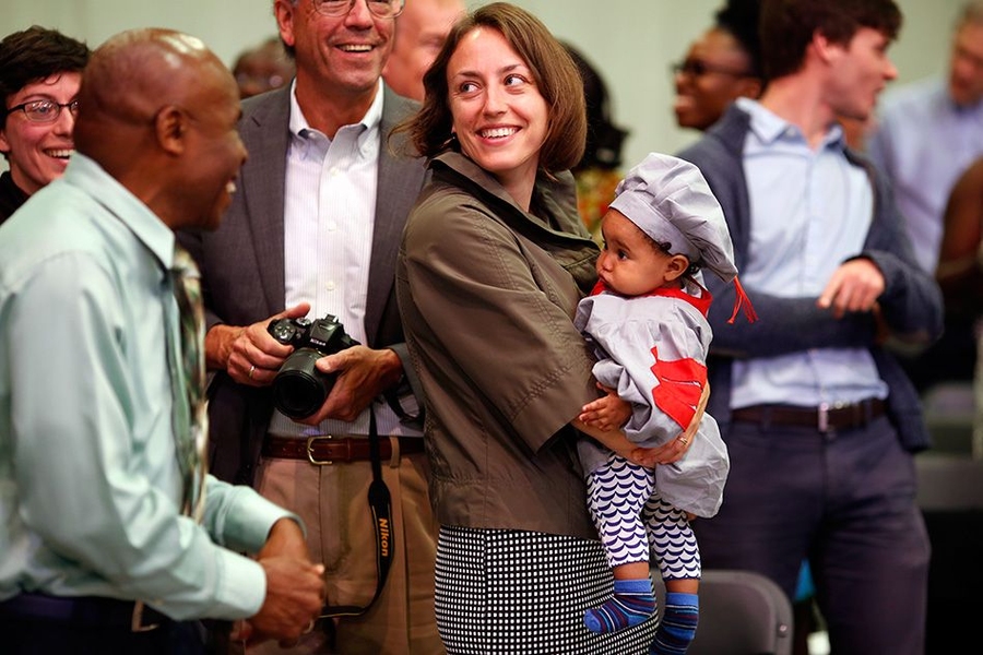 A future PhD recipient was also in attendance.