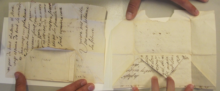 Unfolding a locked letter