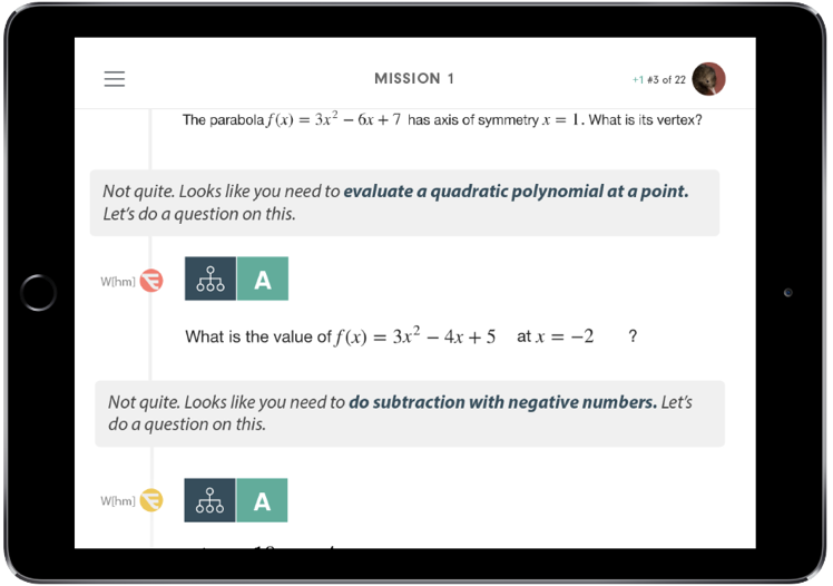 The Fly-by-Wire Student App adapts to students' misunderstandings, so every student takes an individualized pathway.