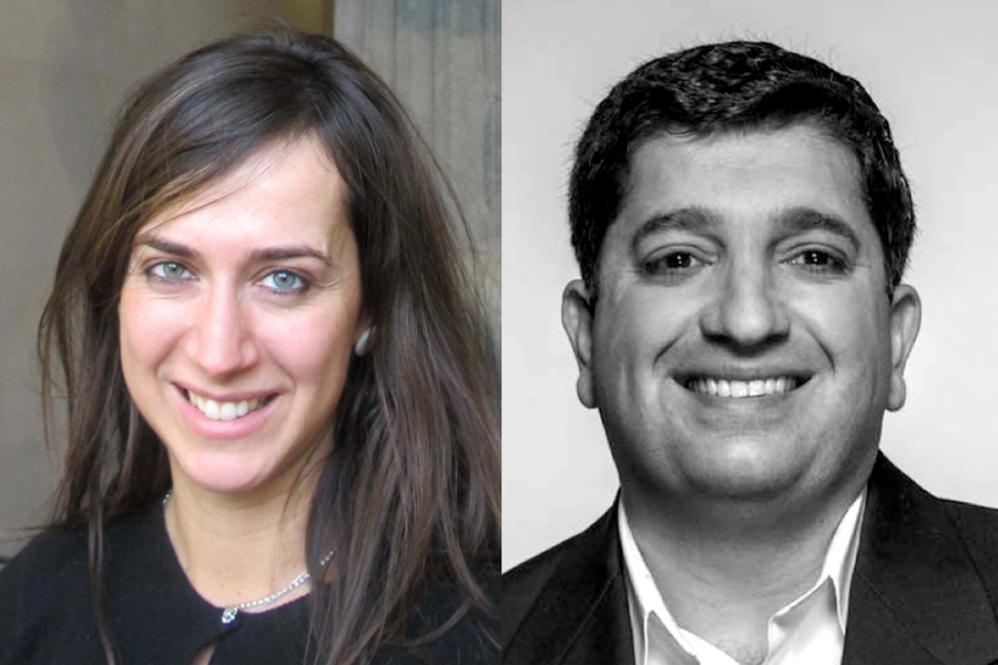 Fotini Christia (left), associate professor of political science; and Ali Jadbabaie, the JR East Professor of Engineering. 