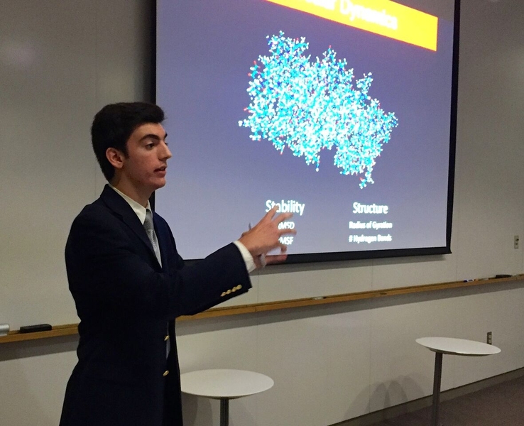 Nicholas Freitas gives his presentation.