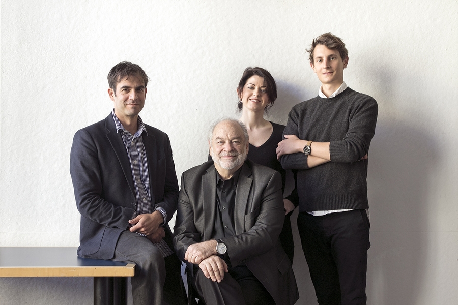 The team behind DesignX, a new design entrepreneurship accelerator from the MIT School of Architecture and Planning: (left to right) Gilad Rosenzweig, executive director for DesignX; Dennis Frenchman, the Class of 1922 Professor of Urban Design and Planning and faculty director of the program; Andrea Chegut, research scientist in the MIT Center for Real Estate and director of the MIT Real Estate I...