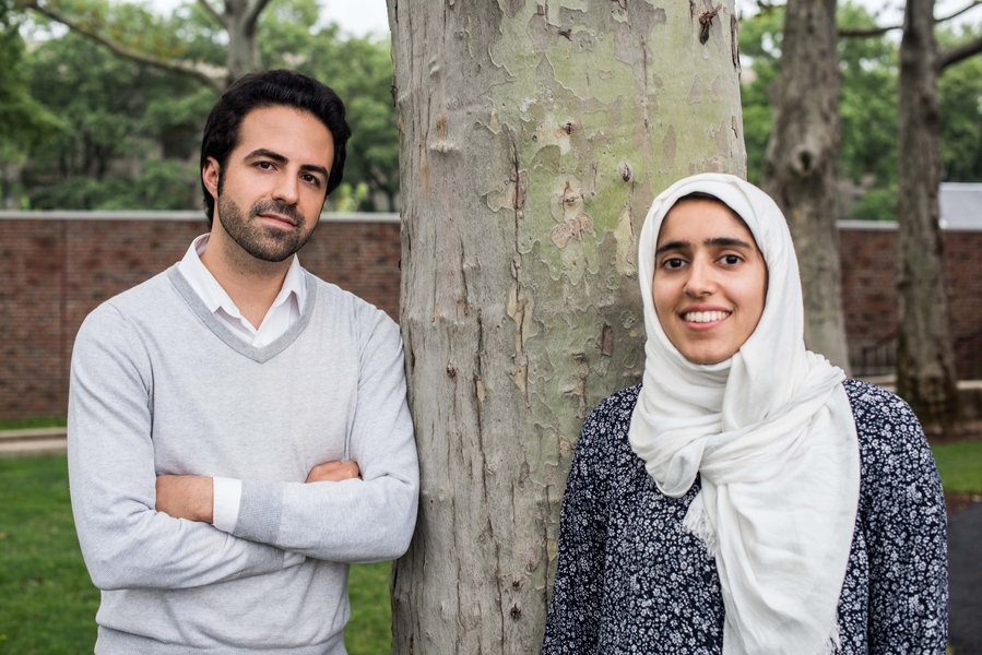 MIT grad students Mohammad Ghassemi (left) and Tuka Al-Hanai started MIT Connect, a platform that matches participants for face-to-face lunches according to their background, availability, and interests.