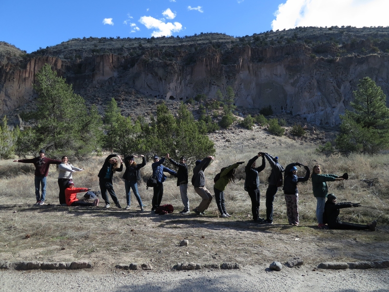 Terrascope students demonstrate their enthusiasm for the program during the 2016 Field Experience in New Mexico.