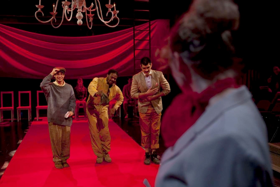 "The focus on human needs, human interaction — strengthening and enlarging what those are — that's one of the really important things about doing theater at MIT,” Brathwaite says. "At the end of whatever research and experiments our students do, there is a human being."
Scene from Shakespeare's Midsummer Night's Dream, adapted by Charlotte Brathwaite