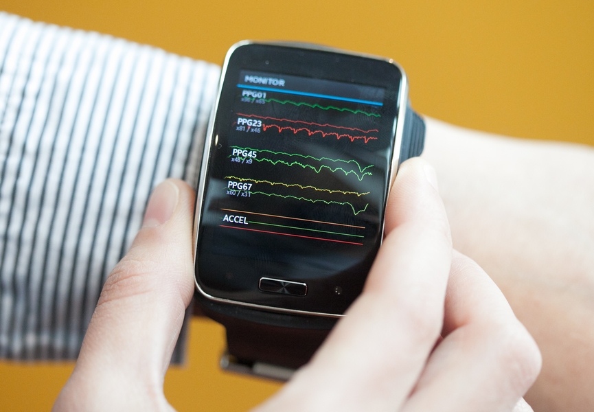 The team's system was implemented on a Samsung Simband, a research device that can measure metrics such as movement, heart rate, blood pressure and skin temperature.