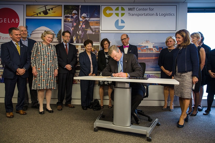 At MIT, Governor Charlie Baker signed an executive order establishing the state’s first Governor’s Council to Address Aging in Massachusetts.