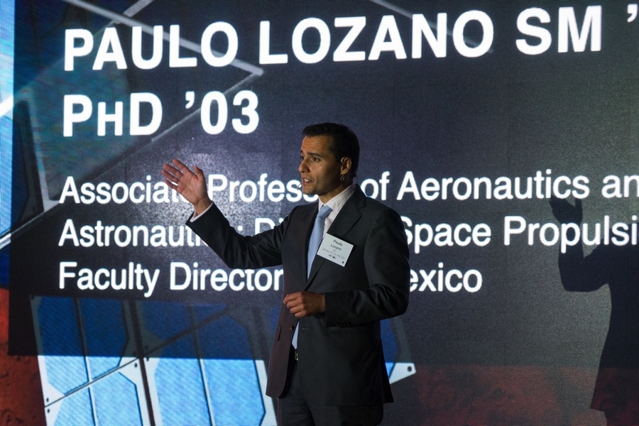 Paulo Lozano SM ’98, PhD ’03, associate professor of aeronautics and astronautics and director of MIT's Space Propulsion Laboratory, described MIT's capacity to help realize the "democratization of space" by creating technologies that draw more individuals into the field.