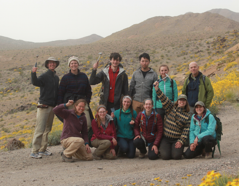 Professor Kristin Bergmann brought a fieldwork team to Death Valley for her Sedimentary Environments course.