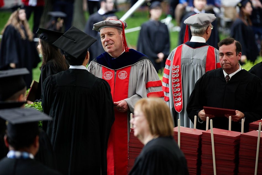 Provost Marty Schmidt presented diplomas to graduates.