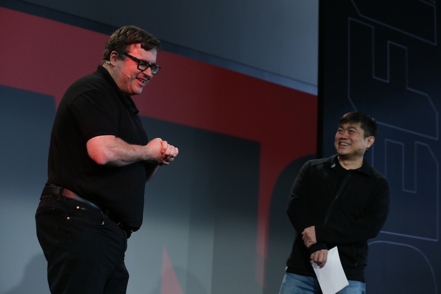 LinkedIn co-founder Reid Hoffman (left) provided the funding for the Disobedience Award, which Media Lab Director Joi Ito said generated “amazing connections” among those involved in the award process and the Defiance event. 