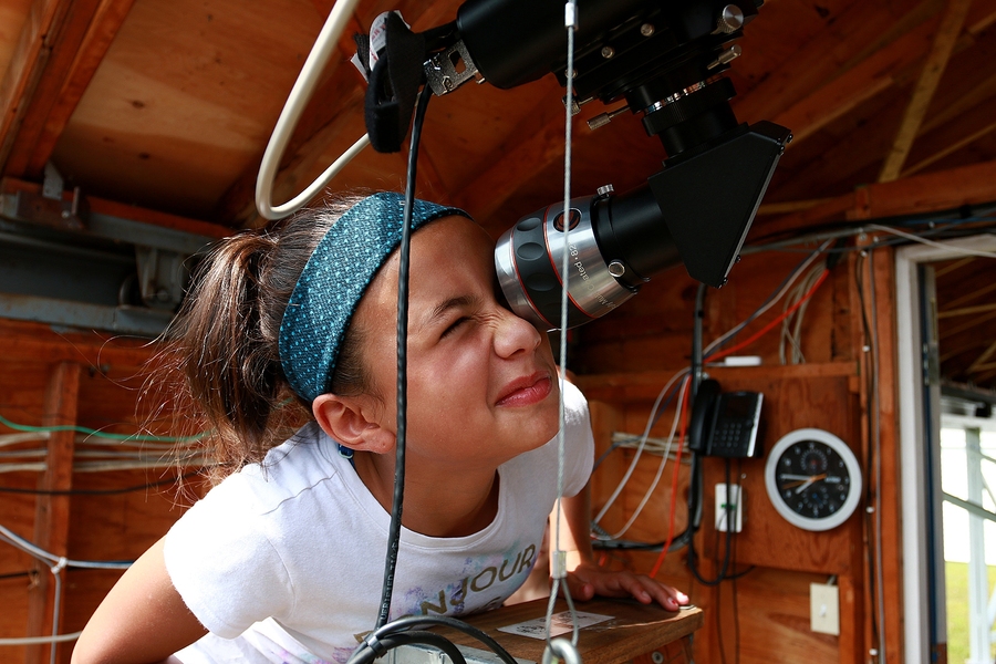 Wallace Observatory telescopes were set up to provide a special view of the eclipse for skywatchers.