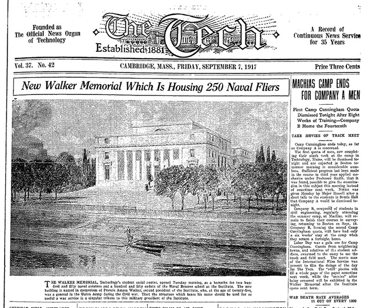 The Tech announced Walker Memorial’s opening in 1917.