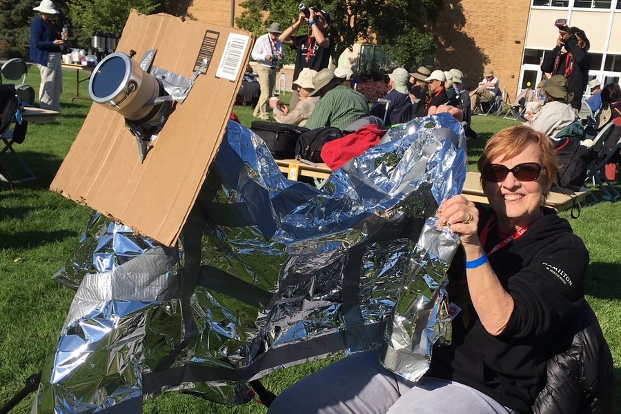 MIT alumni built their own viewing devices for the total eclipse viewing event in Idaho.