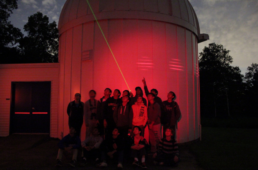 MIT Astronomy Training Camp attendees visit the Wallace Astrophysical Observatory in Westford, Massachusetts.