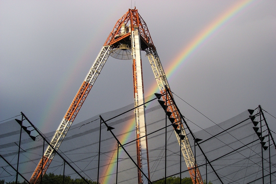 The Millstone Hill radar facility at MIT Haystack Observatory in Westford, Massachusetts