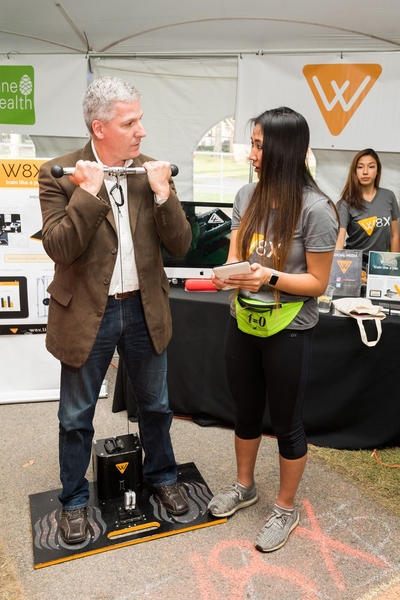 Startup W8X is developing portable weight-training equipment (shown here) that adjusts resistance in real time. The team has a working prototype and interested customers.