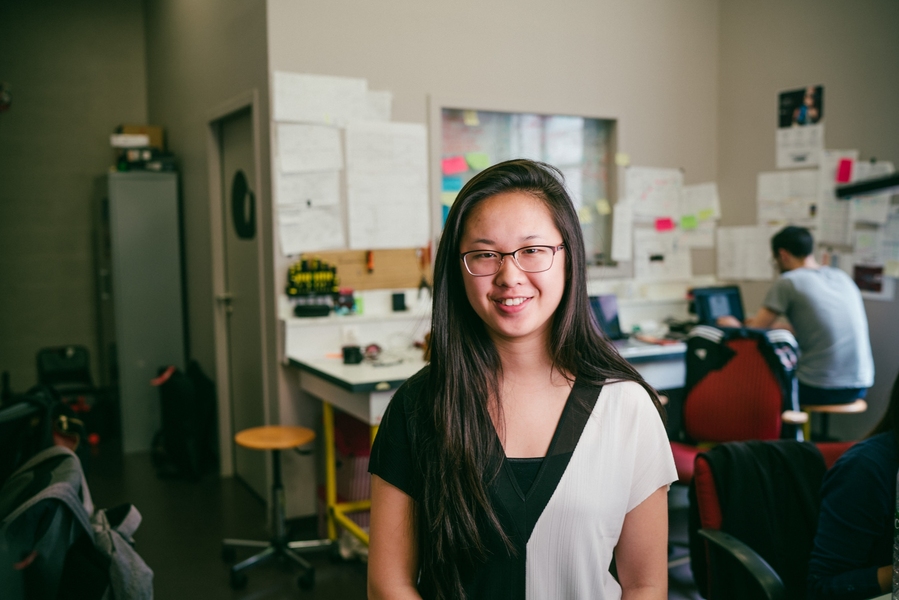 Current MIT senior Annie Dai split her summer between research work in France and collaboration with a contract design studio in London working on the physical design of the Flow tracker.