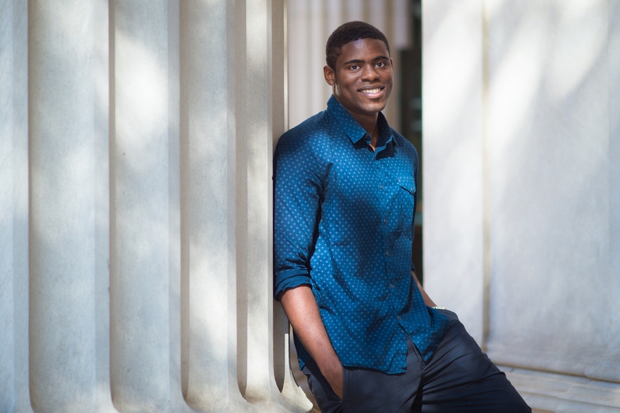 Jerry Akinsulire’s ideal job would involve “an interplay — developing ideas on a drawing board, building something hands on, and then testing in the world,” he says. “That would be the perfect combination for me.”
